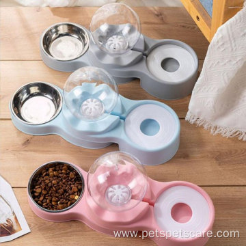 Automatic Feeder Bowls Water Feeding Drinking Kitten